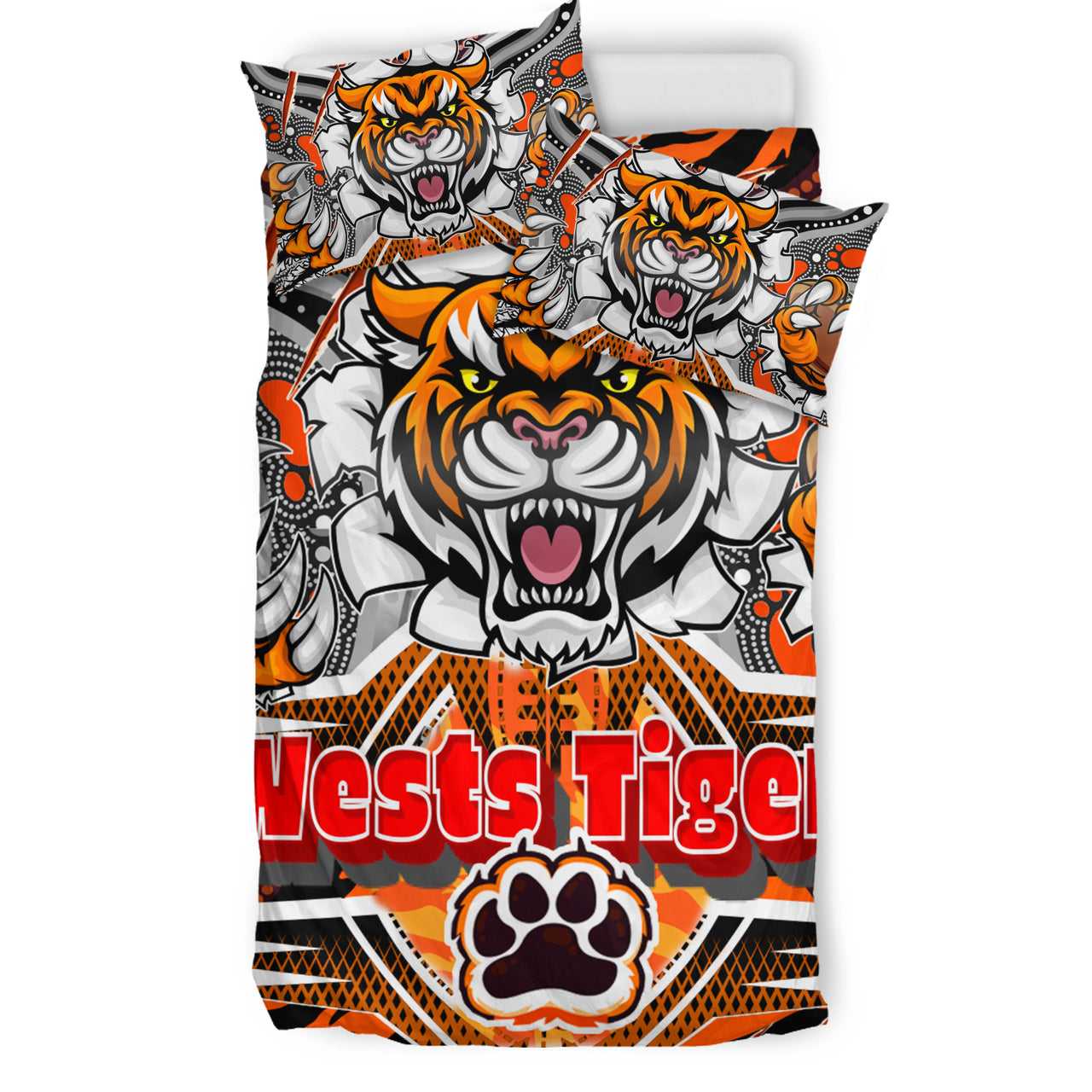 tigers-rugby-aboriginal-bedding-set-custom-indigenous-super-wests-tigers-scratch-style