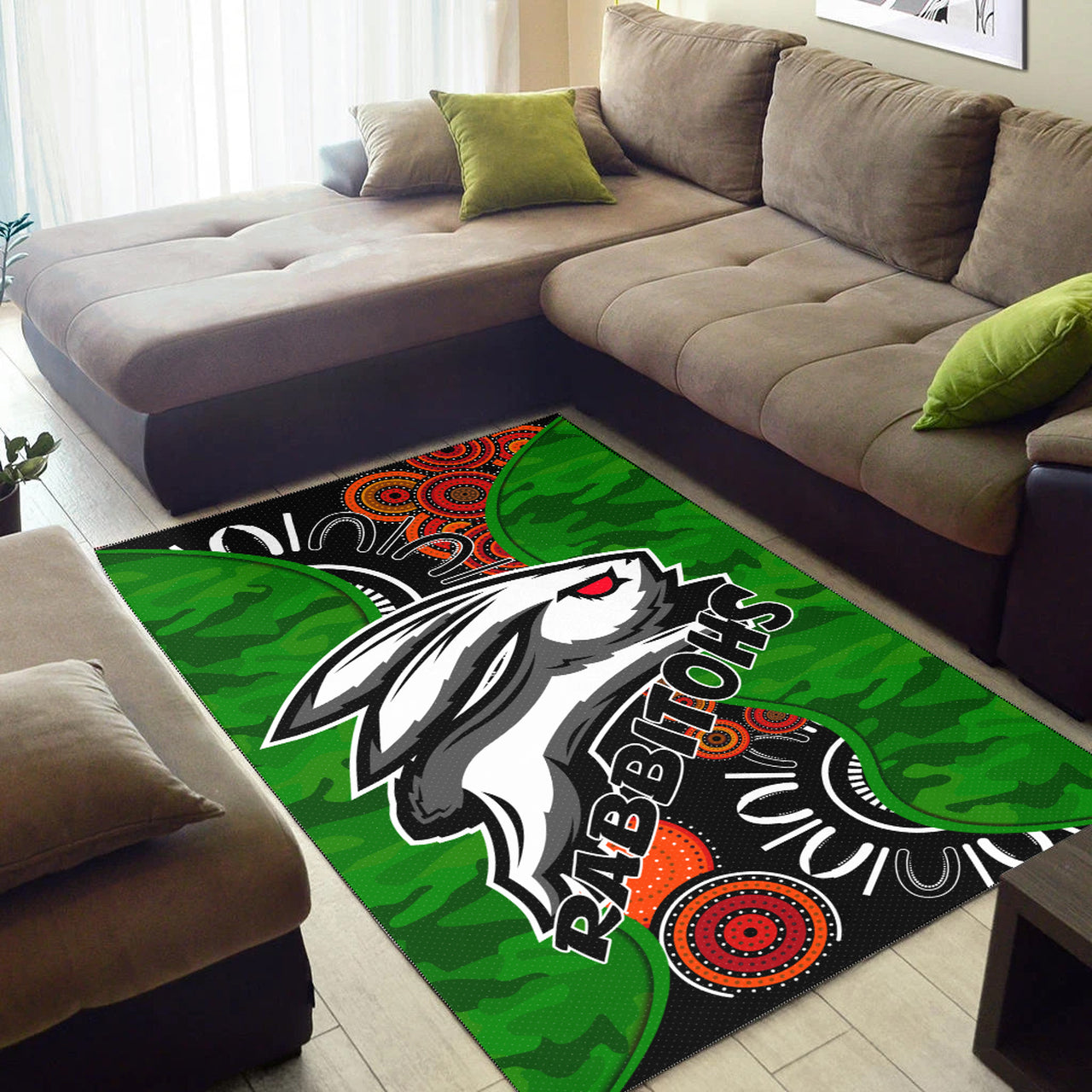 rabbitohs-rugby-area-rug-custom-rabbitohs-indigenous-energy-area-rug