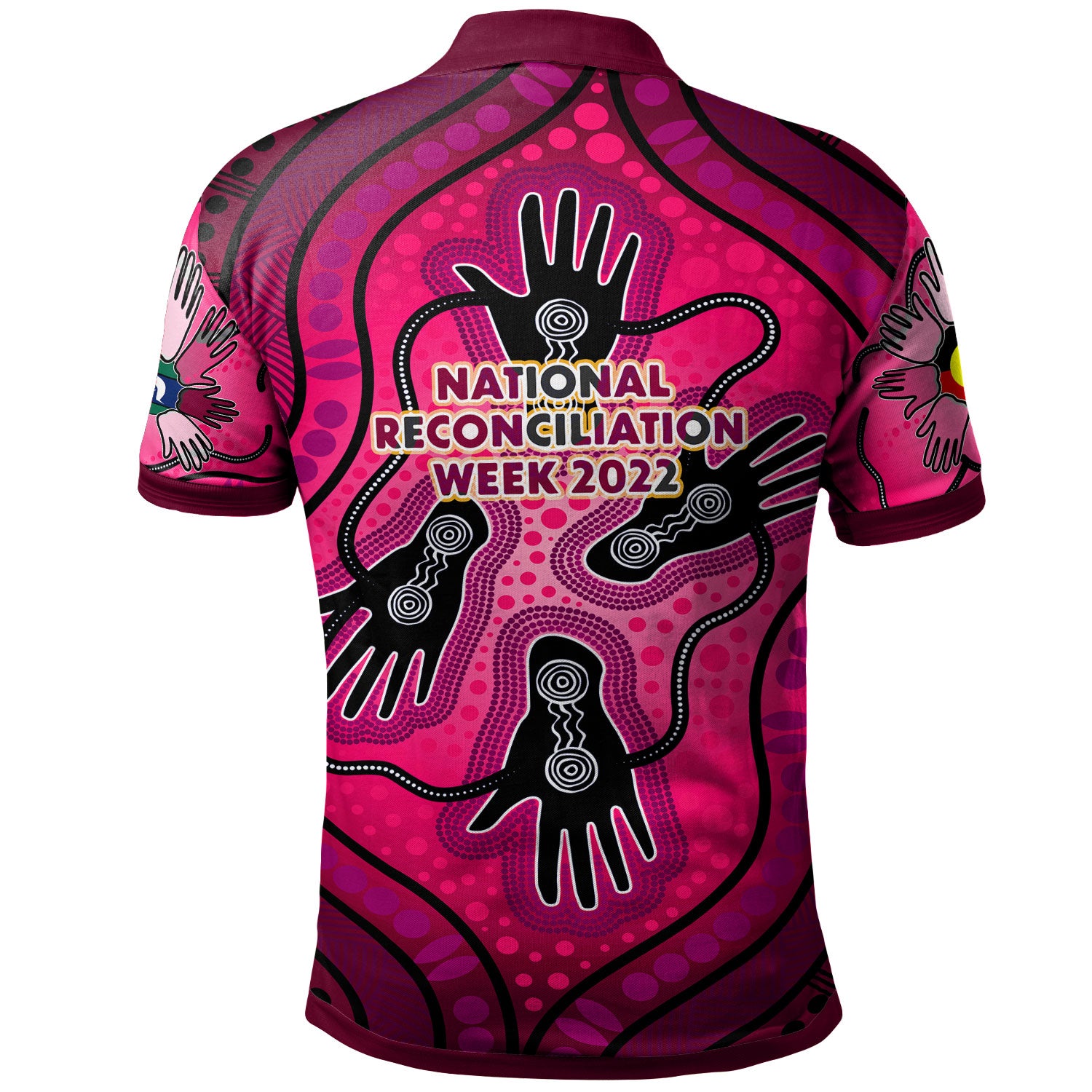 australia-national-reconciliation-week-custom-polo-shirt-celebrate-indigenous-history-and-culture-be-brave-make-change-aboriginal-inspired-polo-shirt