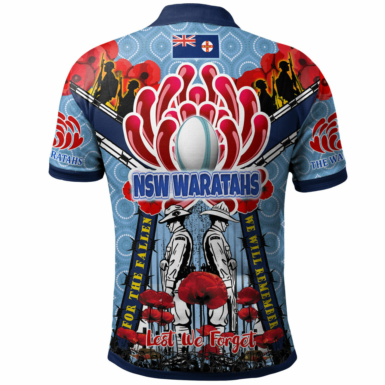 waratahs-rugby-custom-anzac-day-polo-shirt-remembrance-nsw-waratahs-with-indigenous-patterns-and-poppy-flower