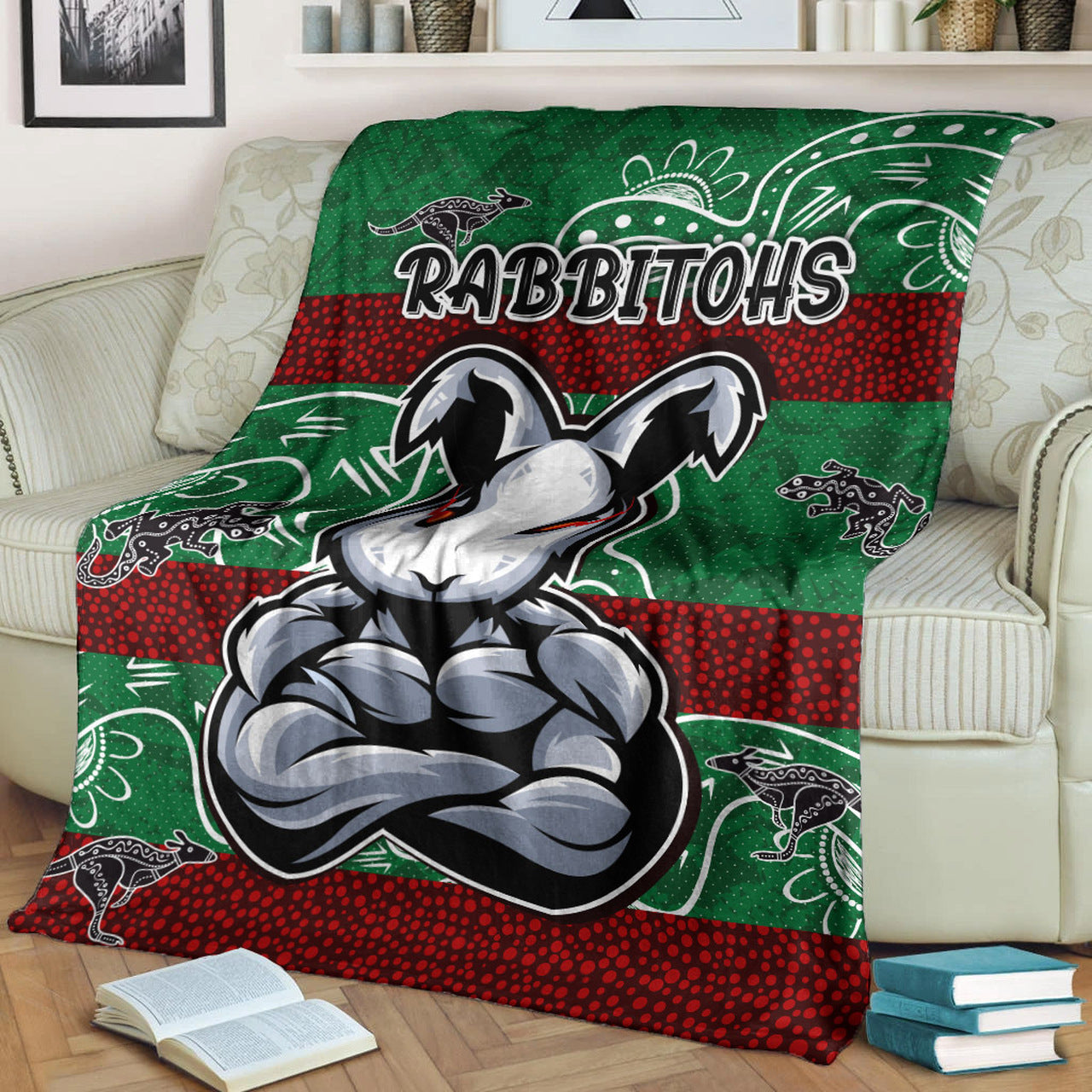 rabbitohs-blanket-custom-indigenous-super-rabbitohs-blanket