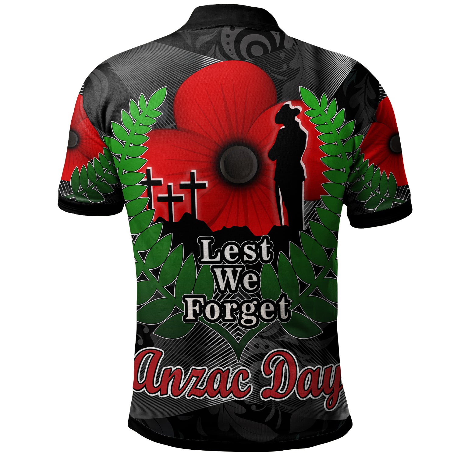 new-zealand-anzac-day-polo-shirt-anzac-day-lest-we-forget-low-poly-motley-patterns-polo-shirt