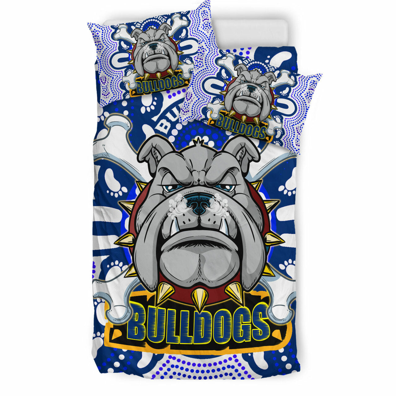 bulldogs-rugby-indigenous-bedding-set-canterbury-bankstown-super-berries-aboriginal-footprint