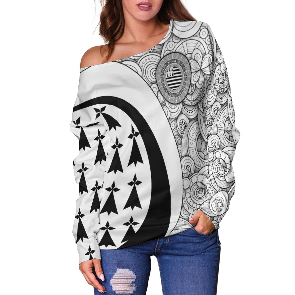 Women Off  Shoulder - Brittany White Style - Vibe Hoodie