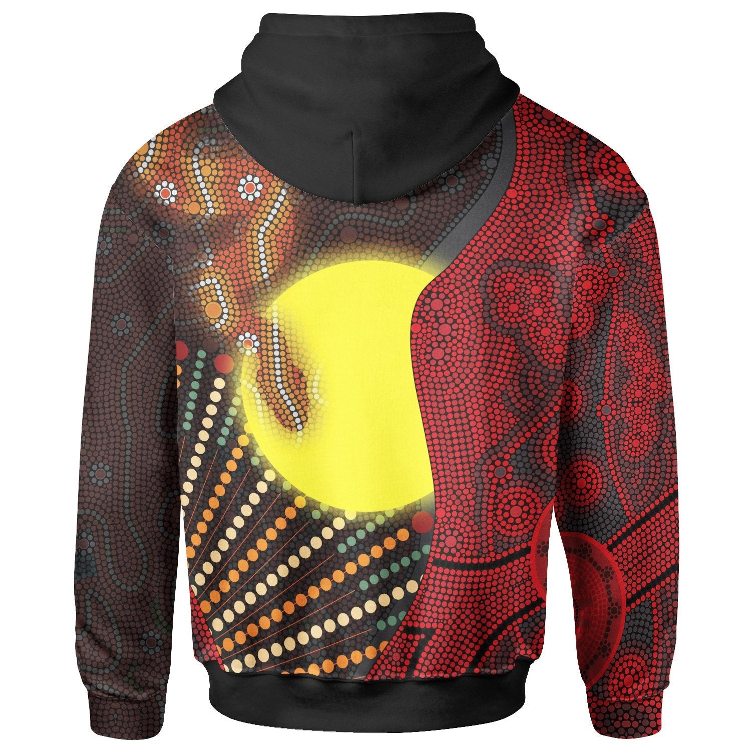 aboriginal-hoodie-indigenous-snake-sun-dot-painting