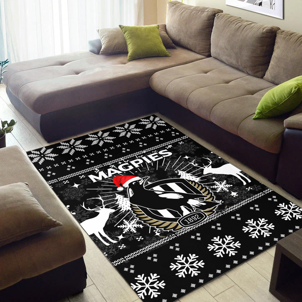 collingwood-magpies-area-rug-christmas-ugly-style