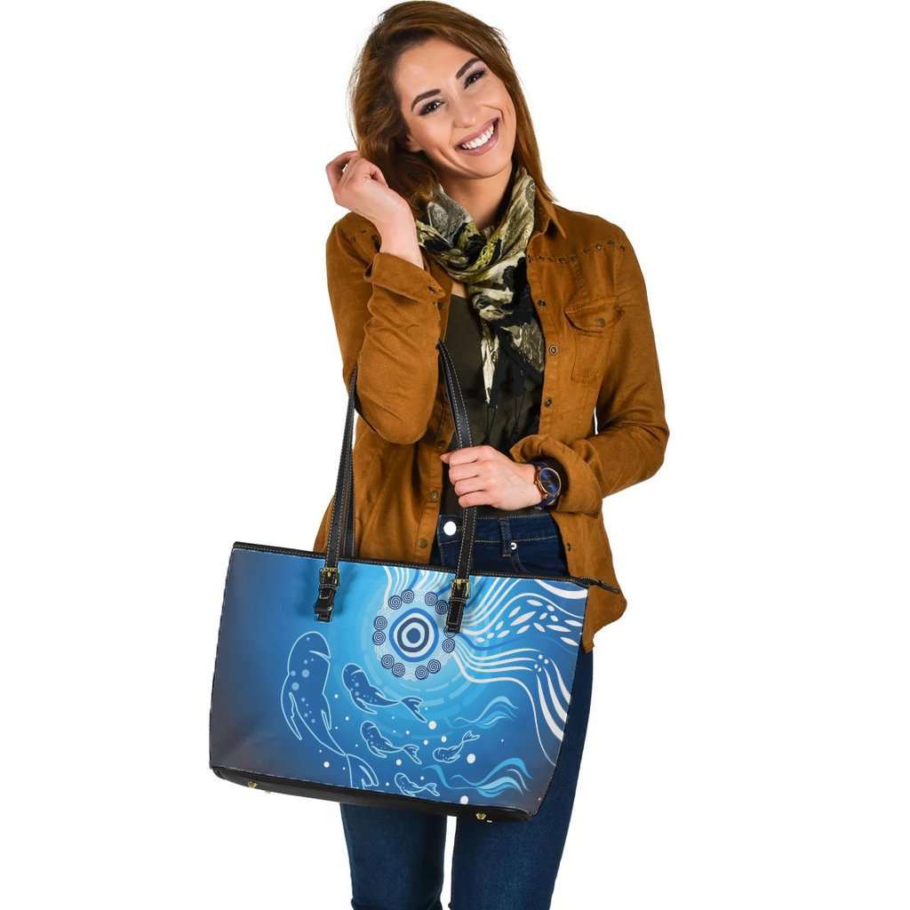 leather-tote-bag-aboriginal-view-sea-with-fish-and-boat