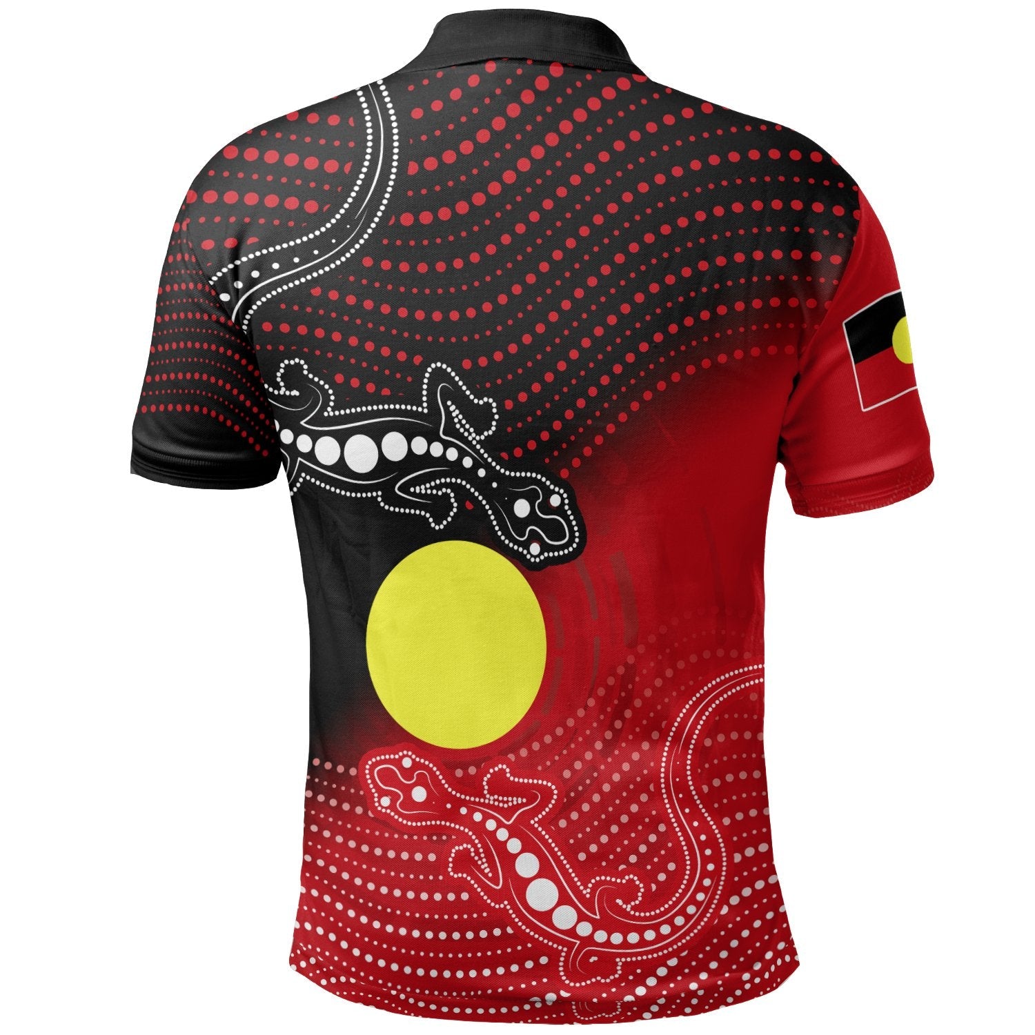 customaboriginal-polo-shirts-two-indigenous-lizard