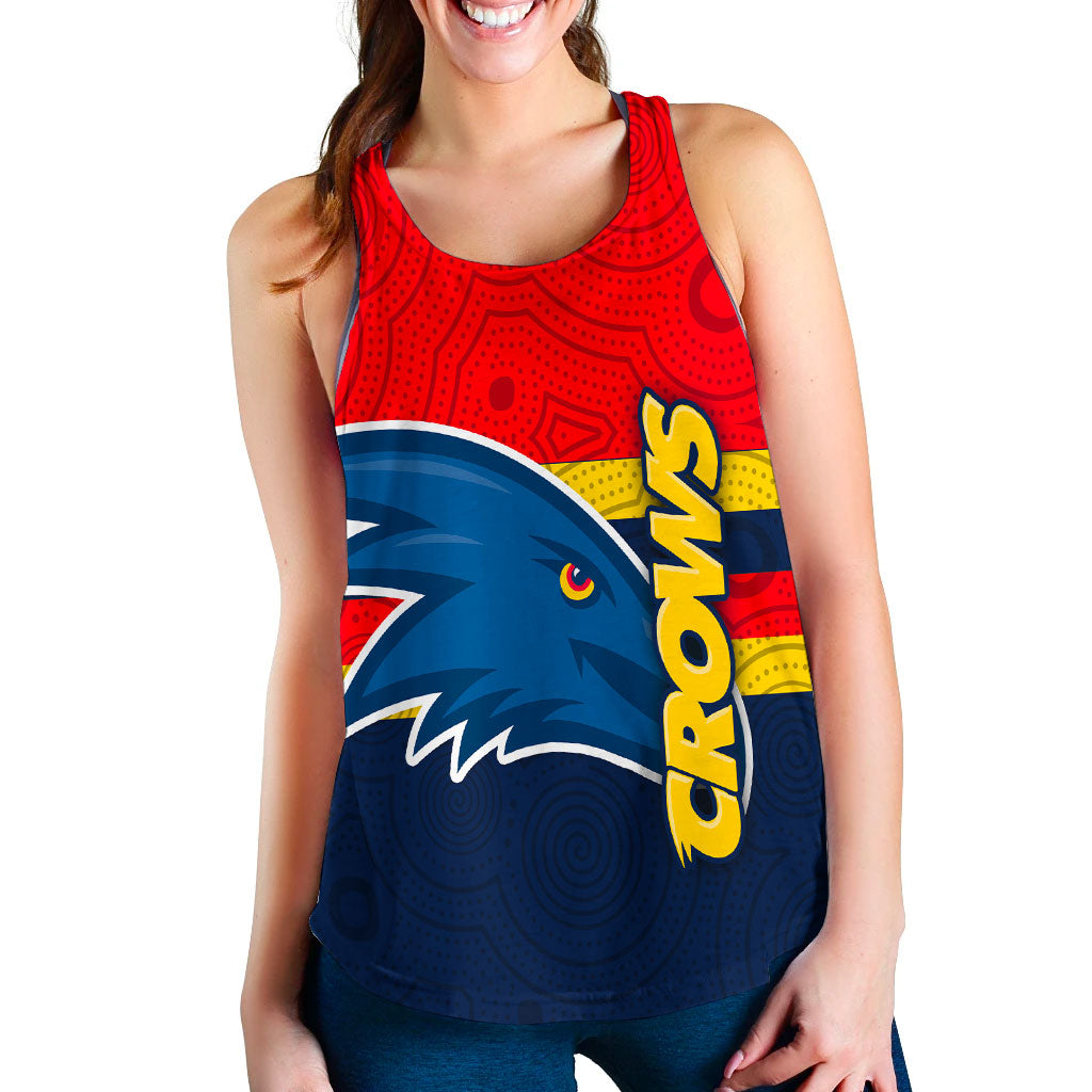 custom-personalised-adelaide-crows-women-tank-top-aboriginal-dot-painting