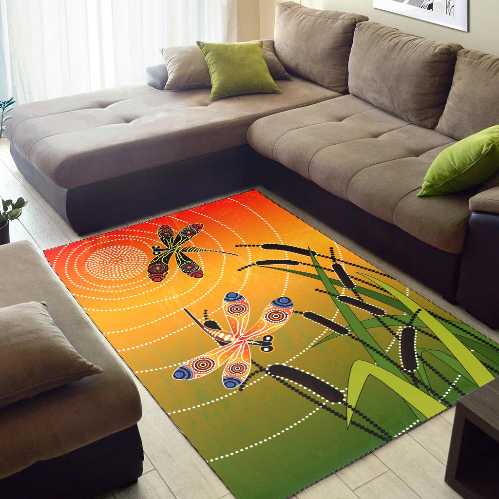 aboriginal-area-rug-dragonfly-aboriginal-style