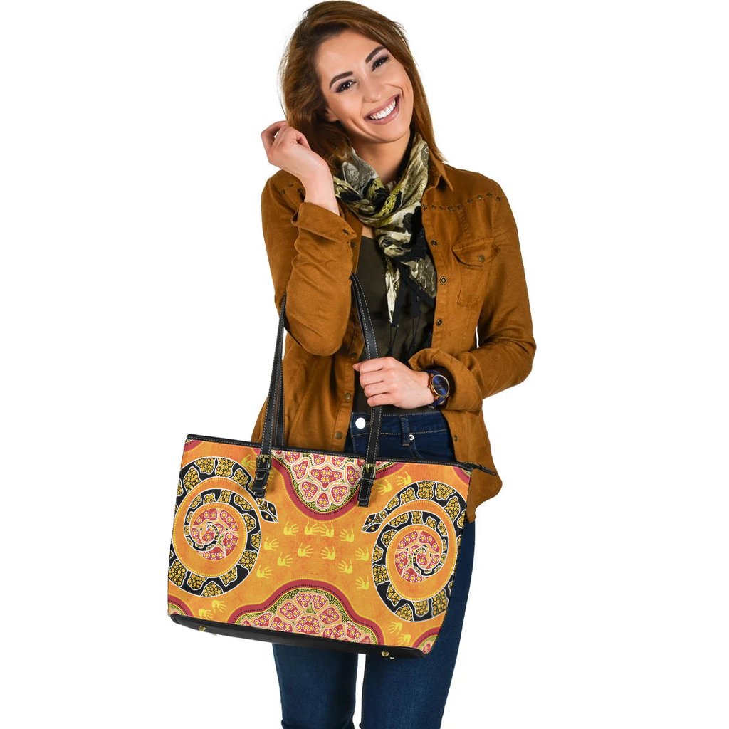 leather-tote-bag-aboriginal-unique-style-snake-orange-color-2021