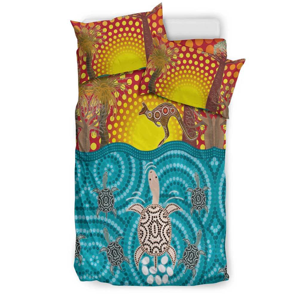 aboriginal-bedding-set-turtle-and-kangaroo-aboriginal-life