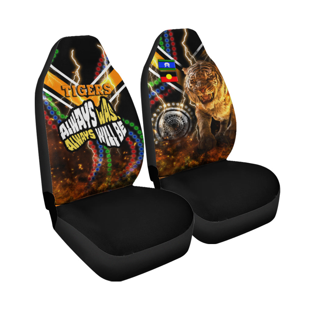 wests-tigers-naidoc-week-car-seat-covers-version-aboriginal-tiger-3d