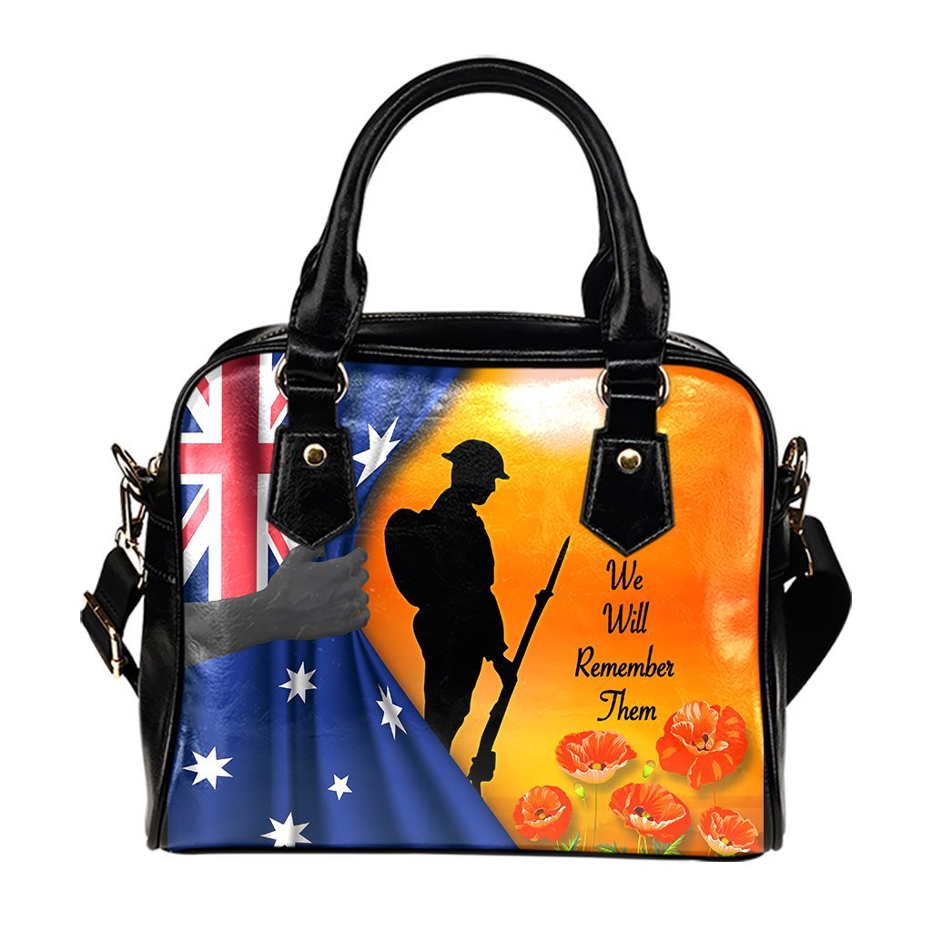 Anzac Shoulder Handbag - We Will Remember Them Ver02 - Vibe Hoodie