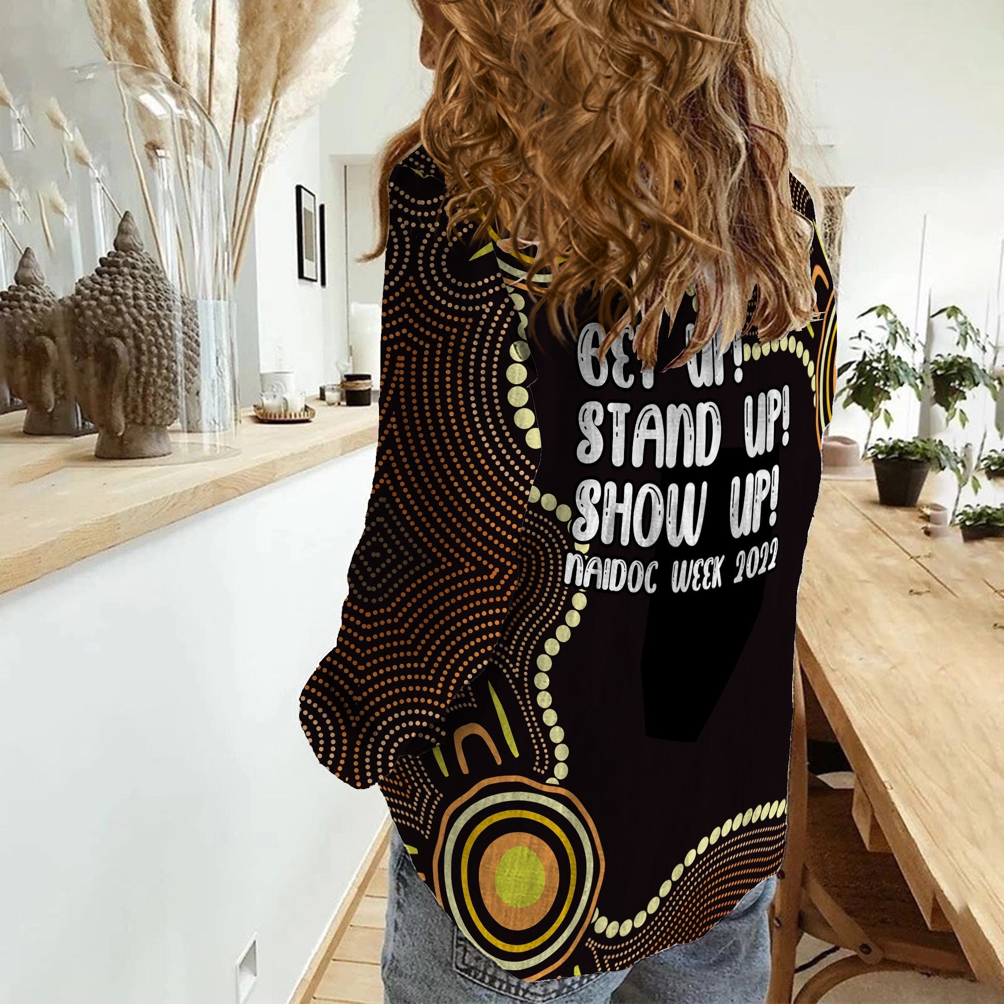 NAIDOC Week 2022 Aboriginal Hoodie - Indigenous Dot Painting Art Women Casual Shirt - LT12