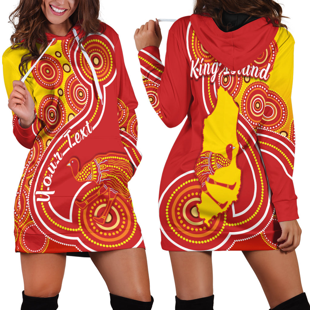 custom-personalised-king-island-hoodie-dress-emu-aboriginal-tasmania-australia