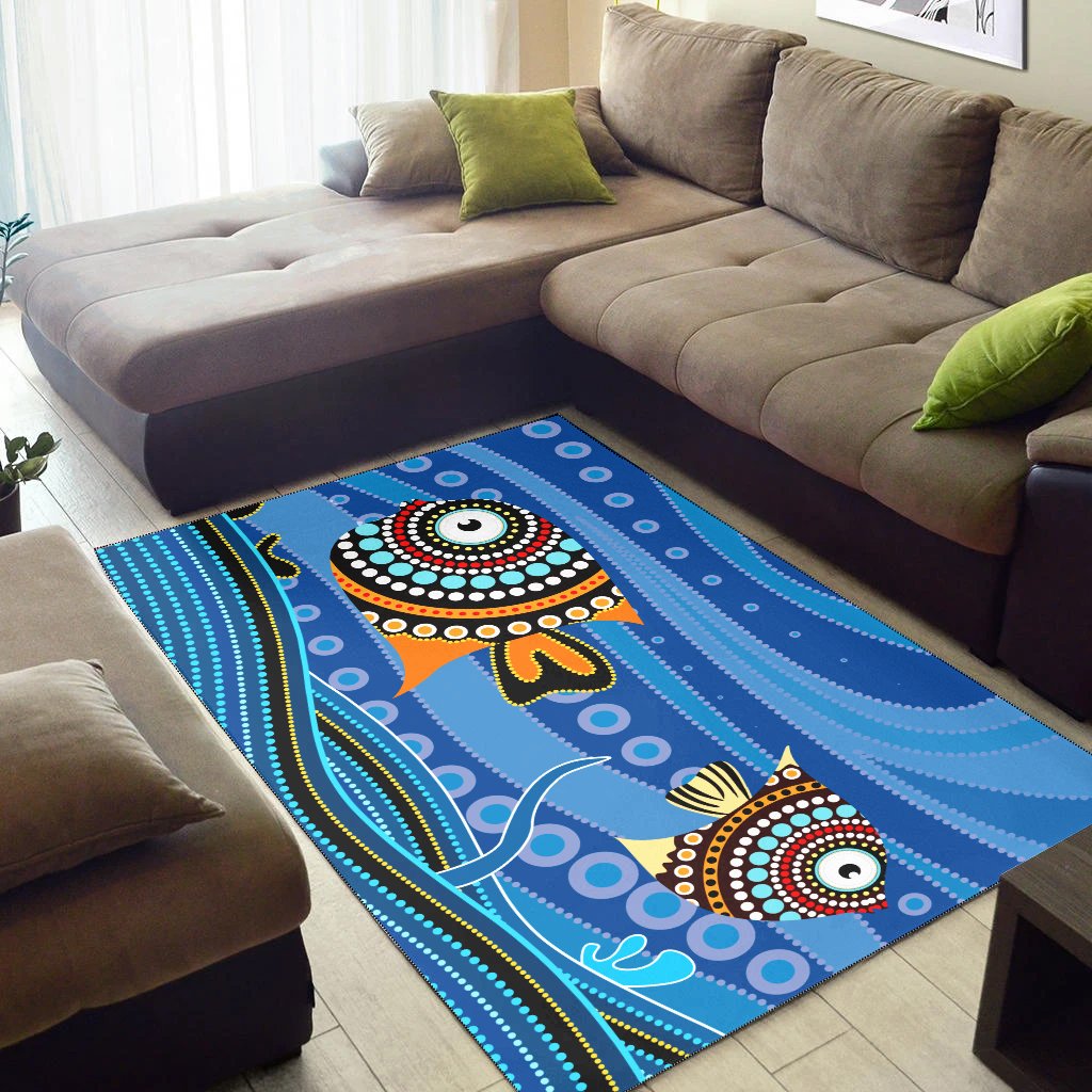 aboriginal-area-rug-dreamtime-fish-aboriginal-style-1