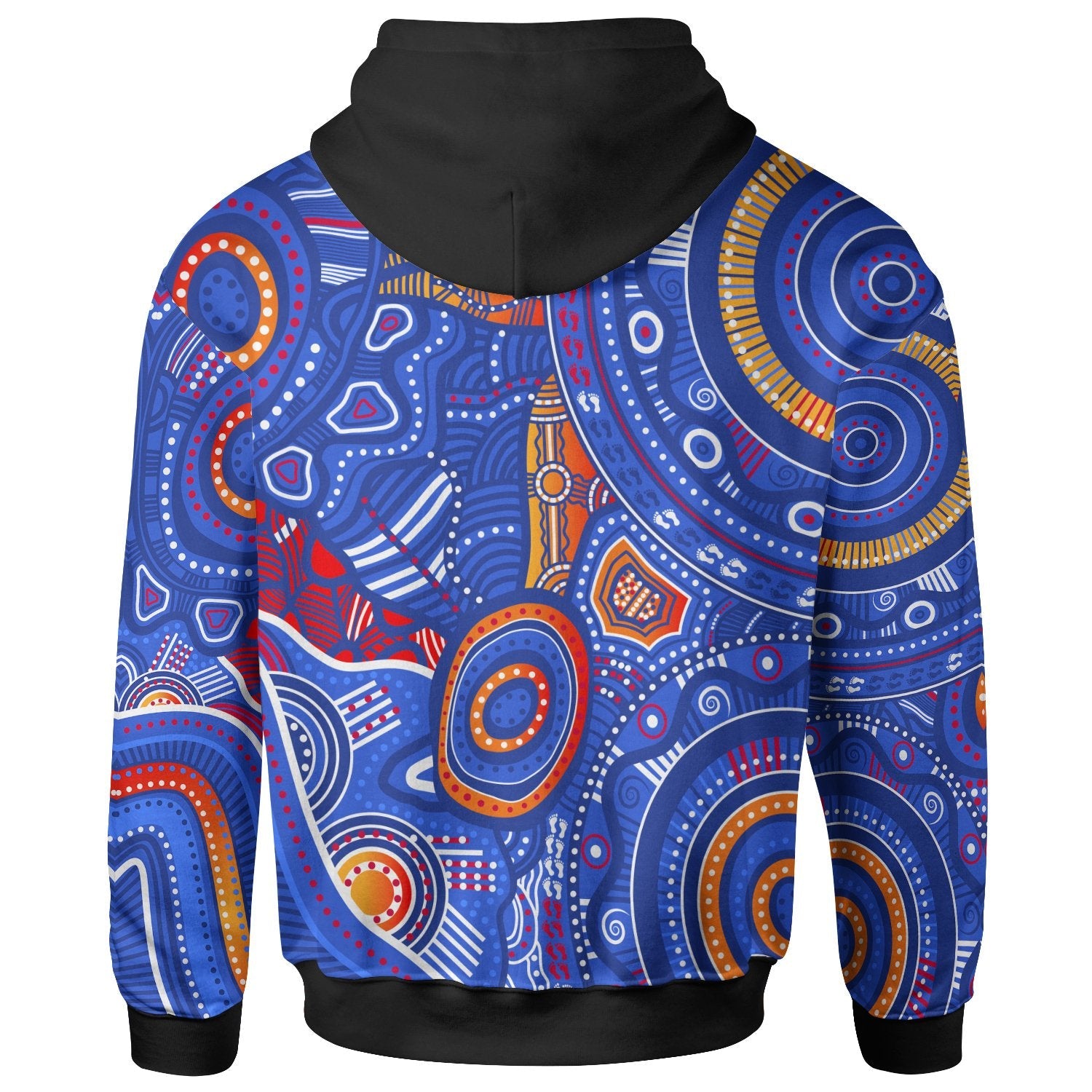 aboriginal-hoodie-indigenous-footprint-patterns-blue-color