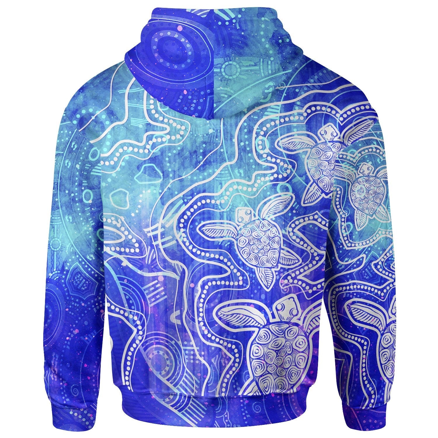 aboriginal-hoodie-sea-turtle-with-indigenous-patterns-blue