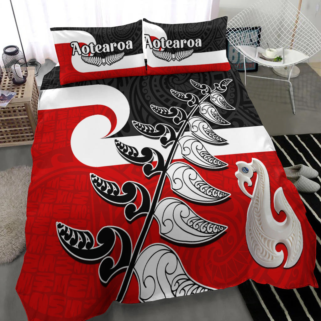 waitangi-bedding-set-aotearoa-maori-pattern-mix-fern-and-manaia-koru