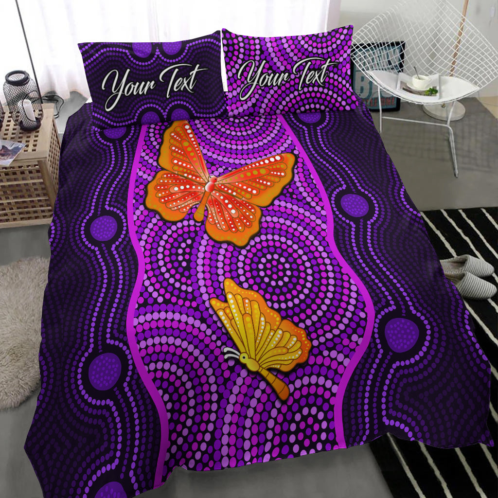 custom-personalised-aboriginal-dot-bedding-set-butterfly-natural-beauty