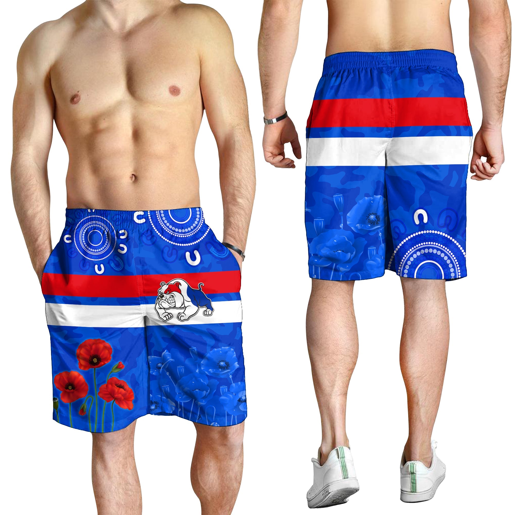 bulldogs-anzac-2022-men-shorts-western-dogs-aboriginal-poppy