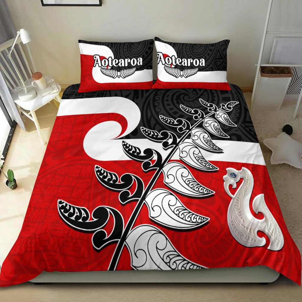 waitangi-bedding-set-aotearoa-maori-pattern-mix-fern-and-manaia-koru