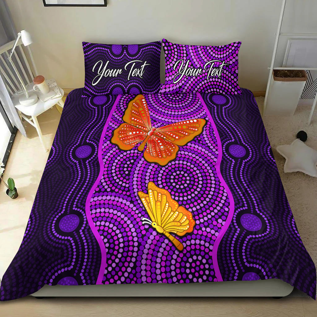 custom-personalised-aboriginal-dot-bedding-set-butterfly-natural-beauty