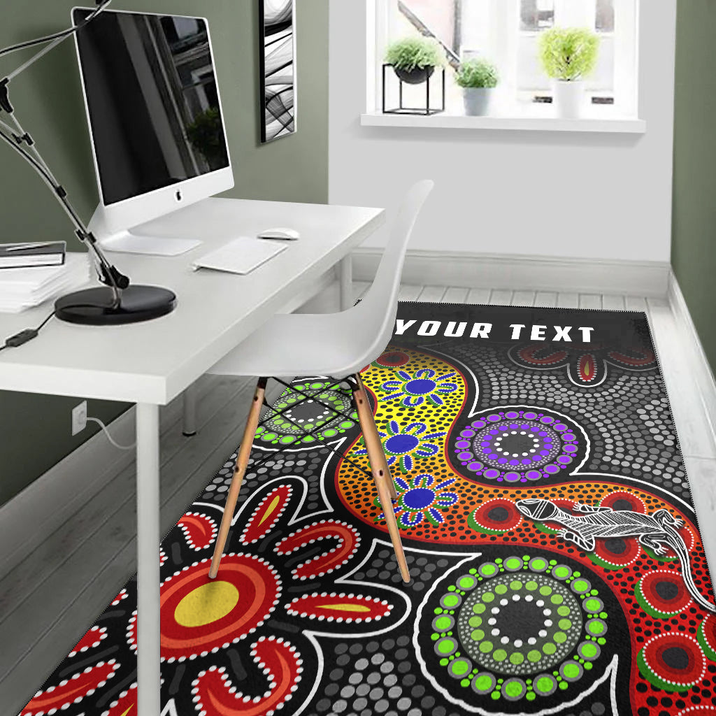 custom-personalised-all-stars-christmas-area-rug-indigenous-dreamtime