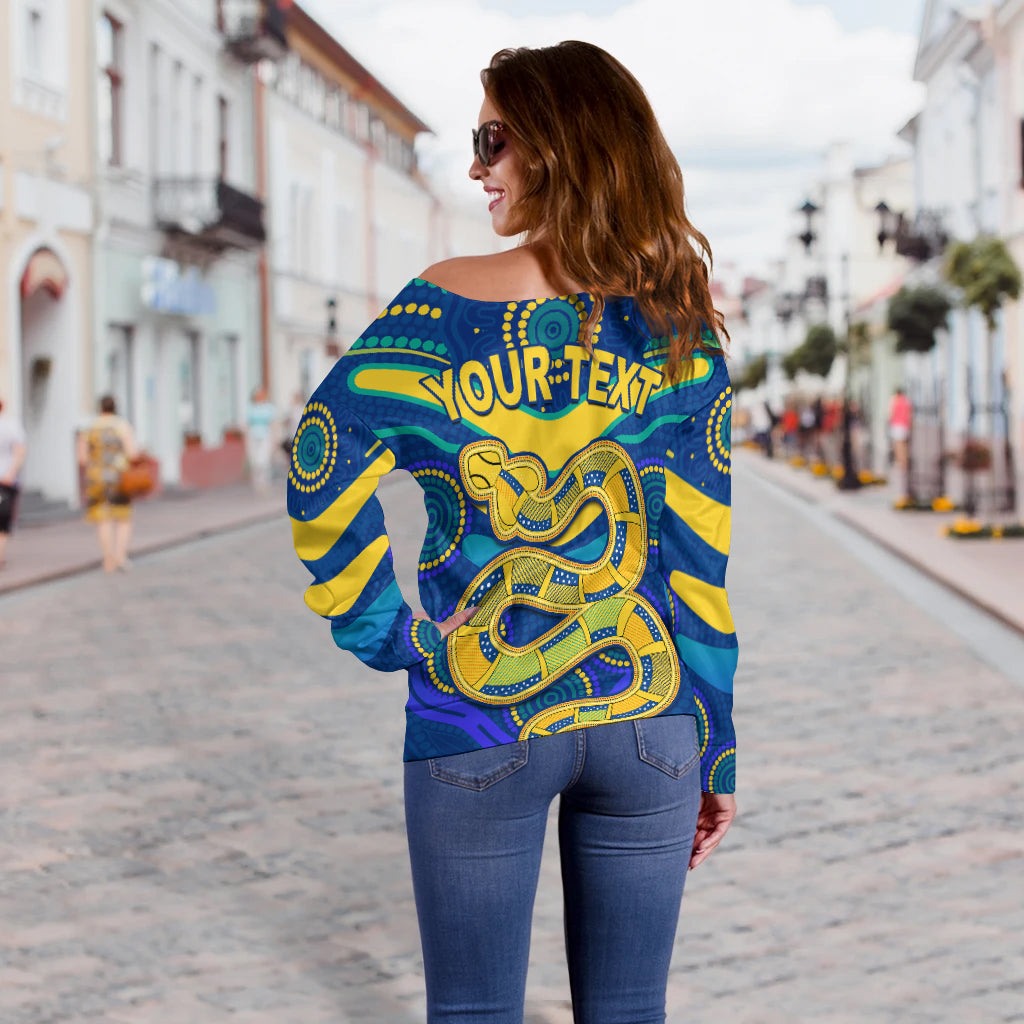 (Custom Personalised) Eels NAIDOC Week 2022 Women Off Shoulder Sweater Aboriginal Get Up LT13