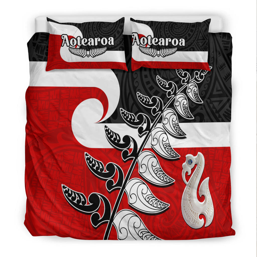 waitangi-bedding-set-aotearoa-maori-pattern-mix-fern-and-manaia-koru