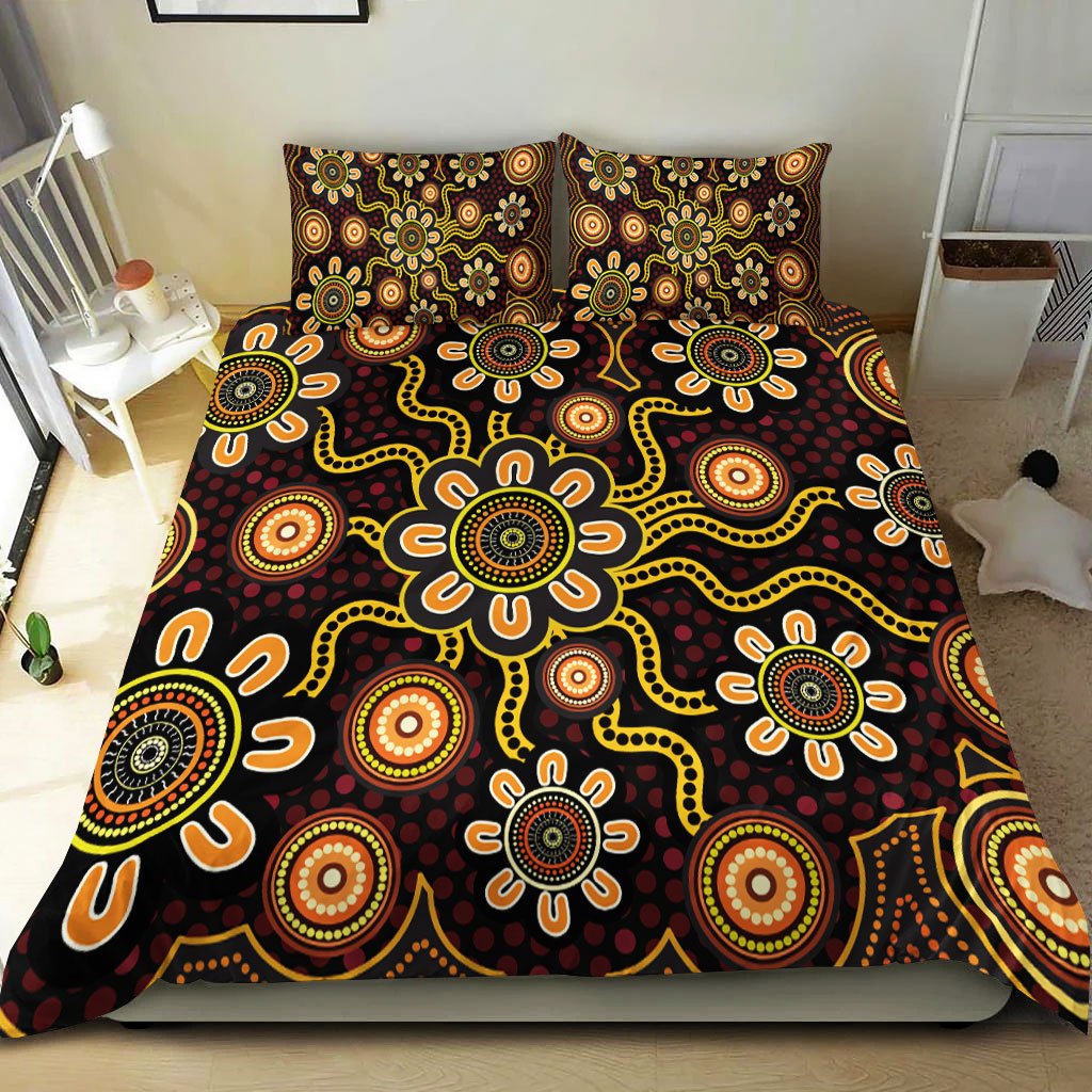 aboriginal-bedding-set-aboriginal-flower-dot-painting