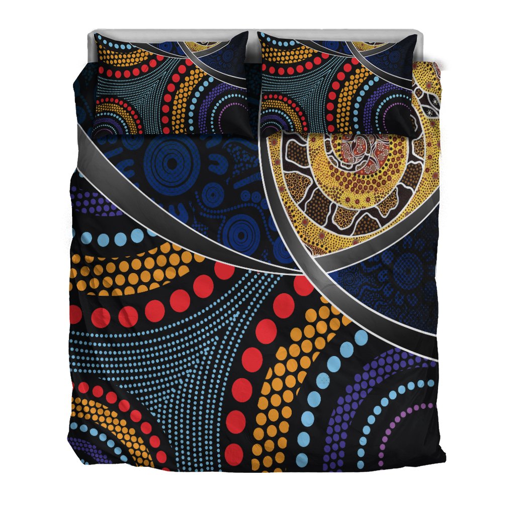 bedding-set-aboriginal-dot-panting-art-with-snake