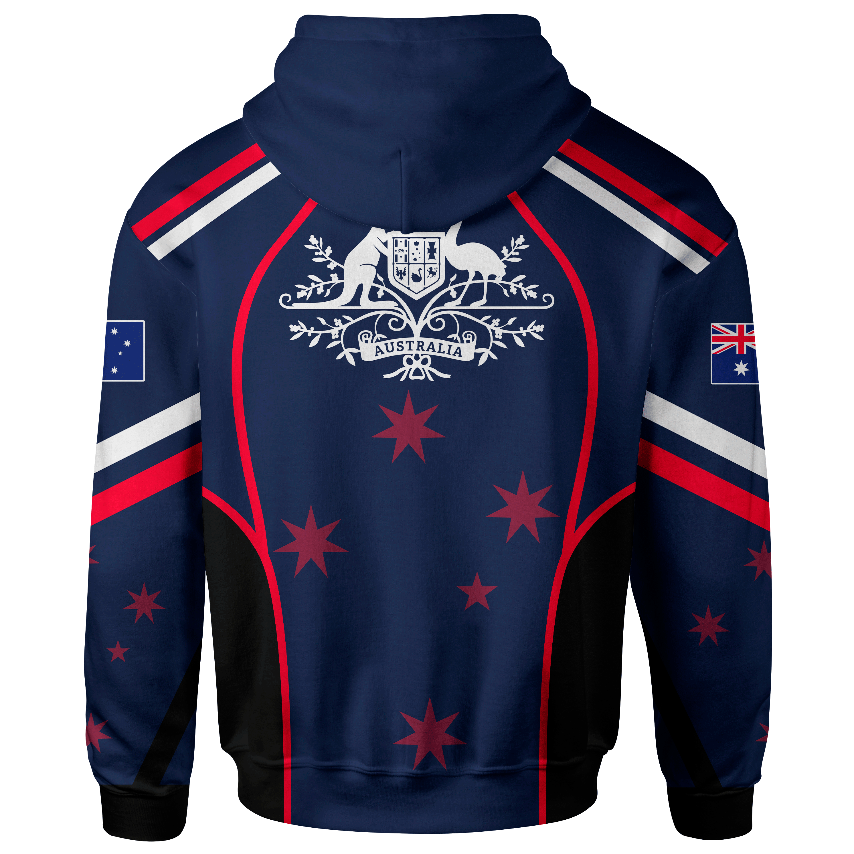 Zip-up Hoodie - Australian Coat Of Arms Hoodie - Unisex