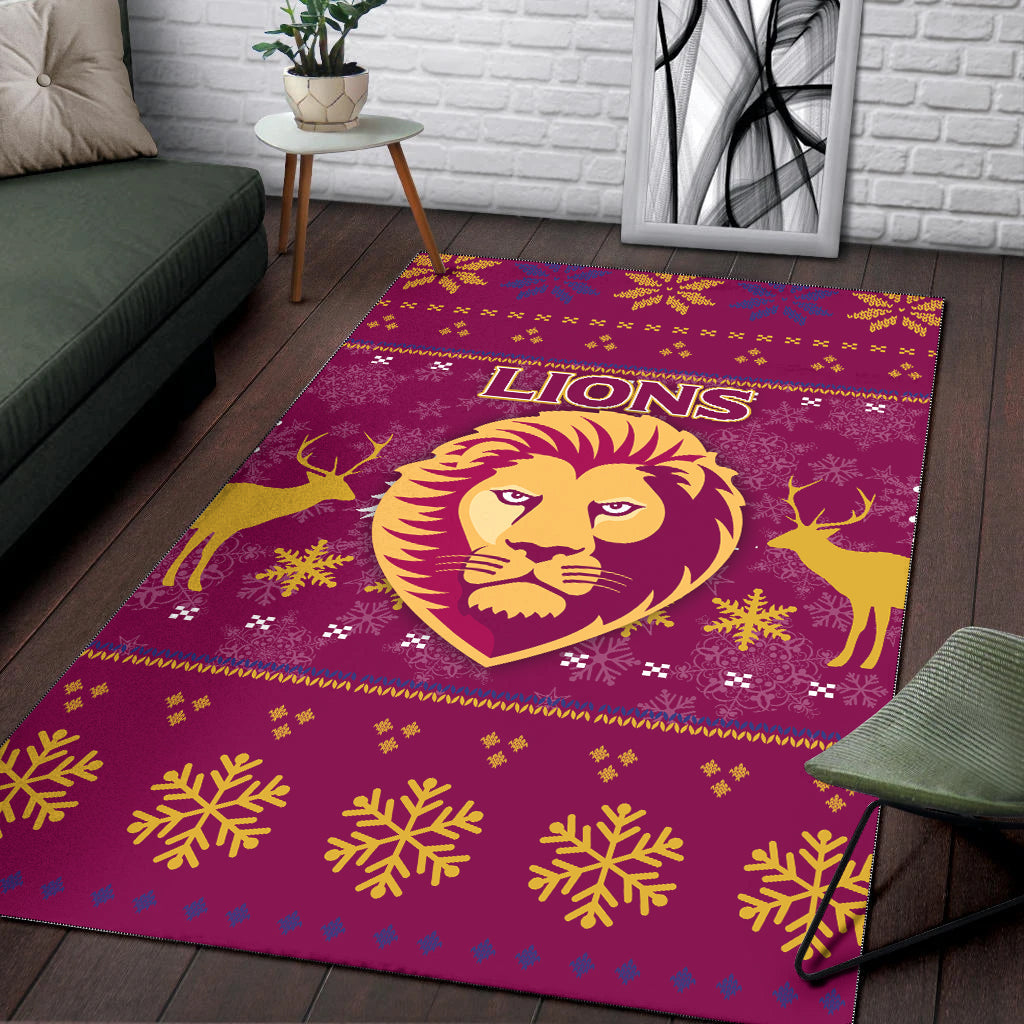 brisbane-lion-area-rug-christmas-ugly-style