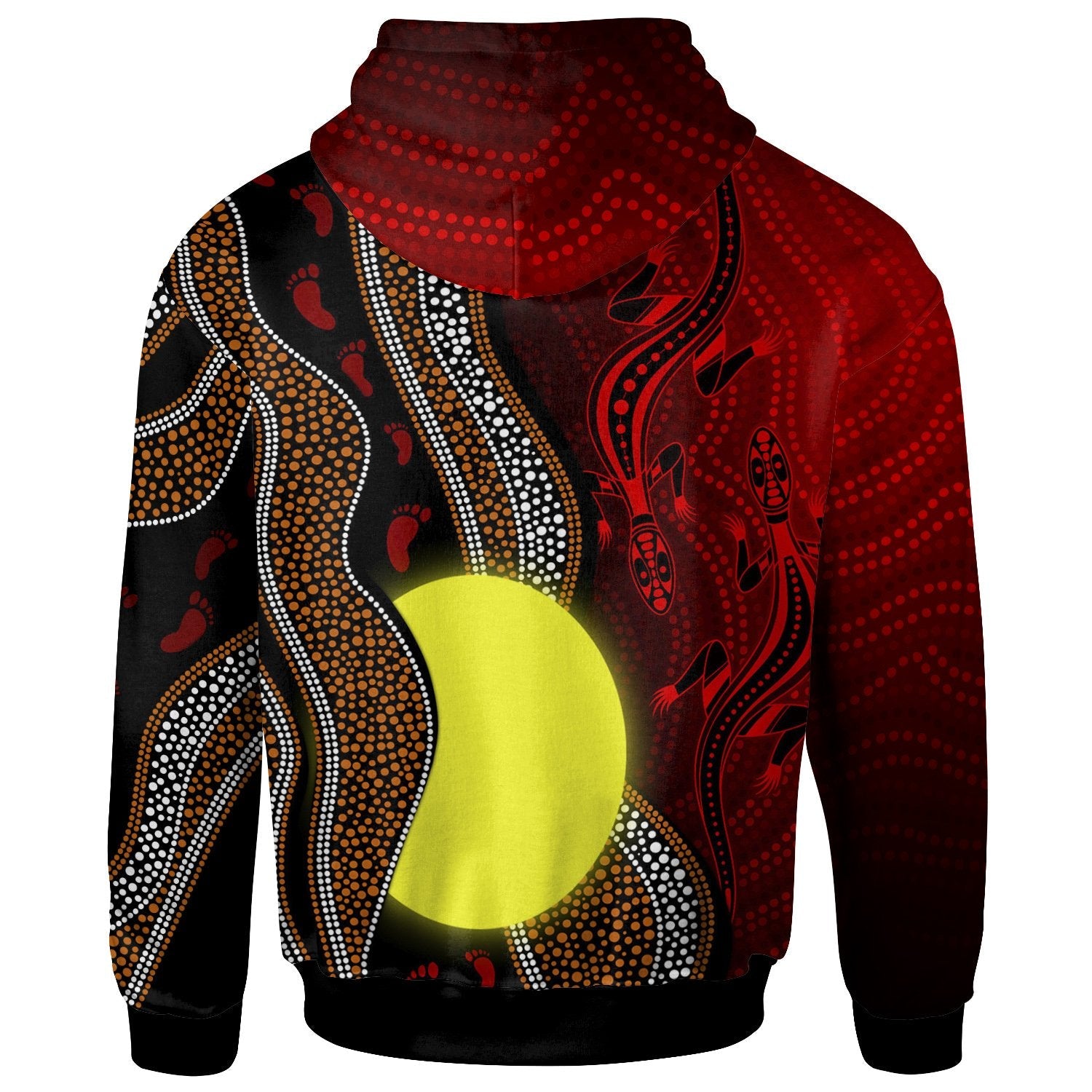 aboriginal-hoodie-aboriginal-flag-lizard-dot-painting-style