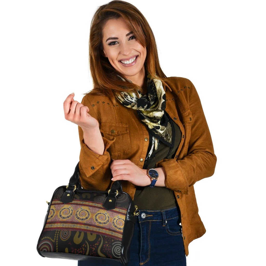 Shoulder Handbag -  Snake Dot Panting Art - Vibe Hoodie