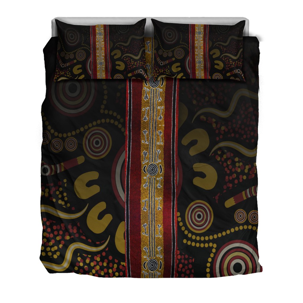 bedding-set-aboriginal-dot-panting-art-stripe-lines