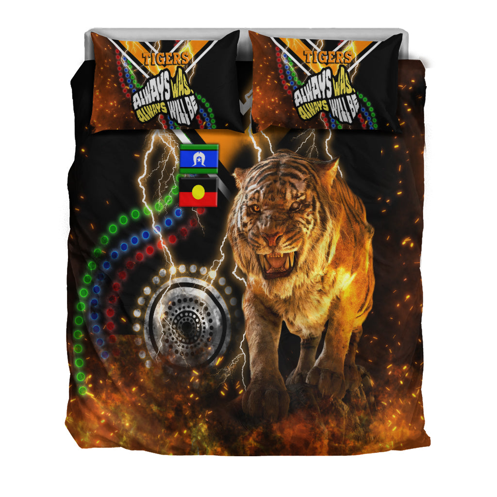 wests-tigers-naidoc-week-bedding-set-version-aboriginal-tiger-3d