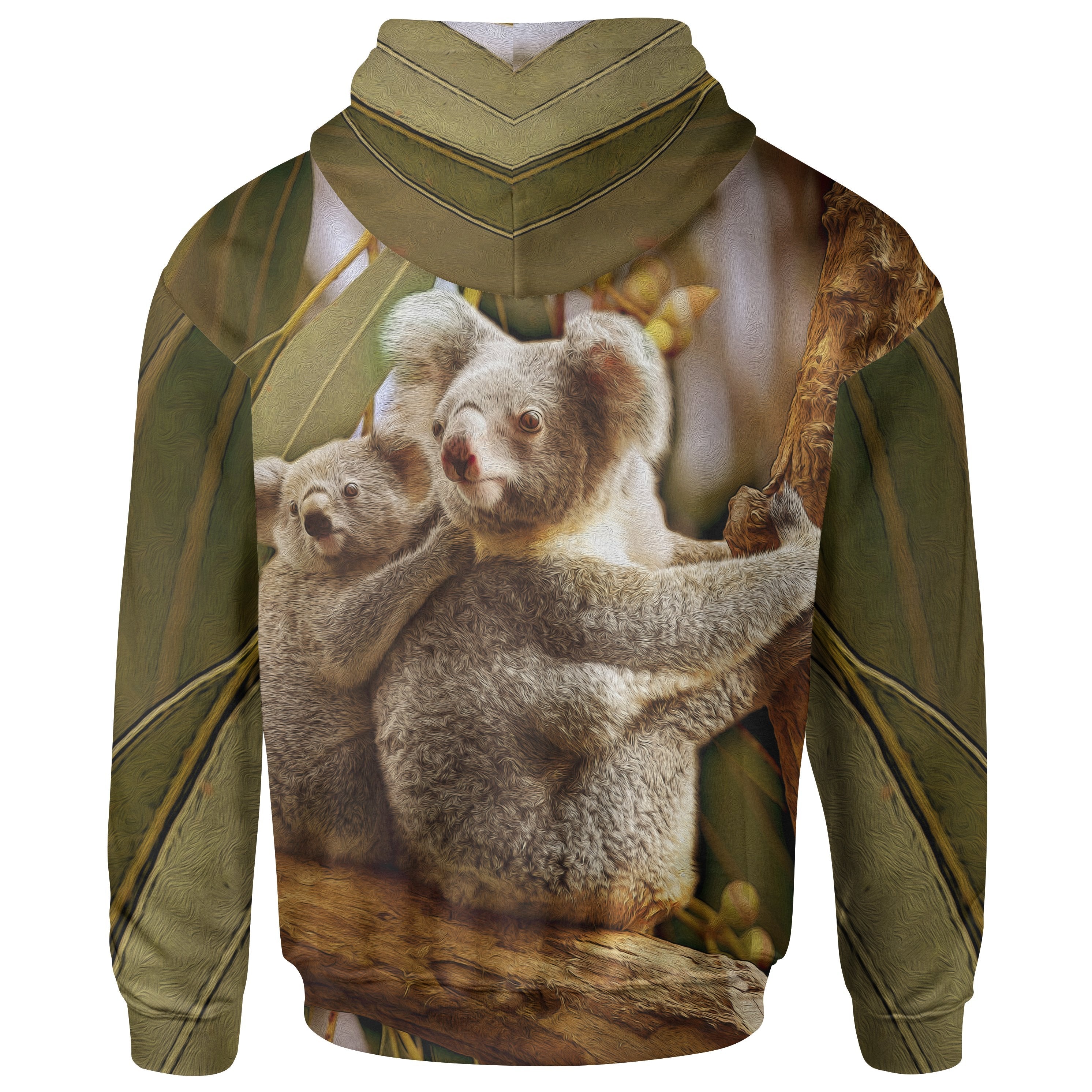 Zip-up Hoodie - Australian Koala Hoodie 3D Koala