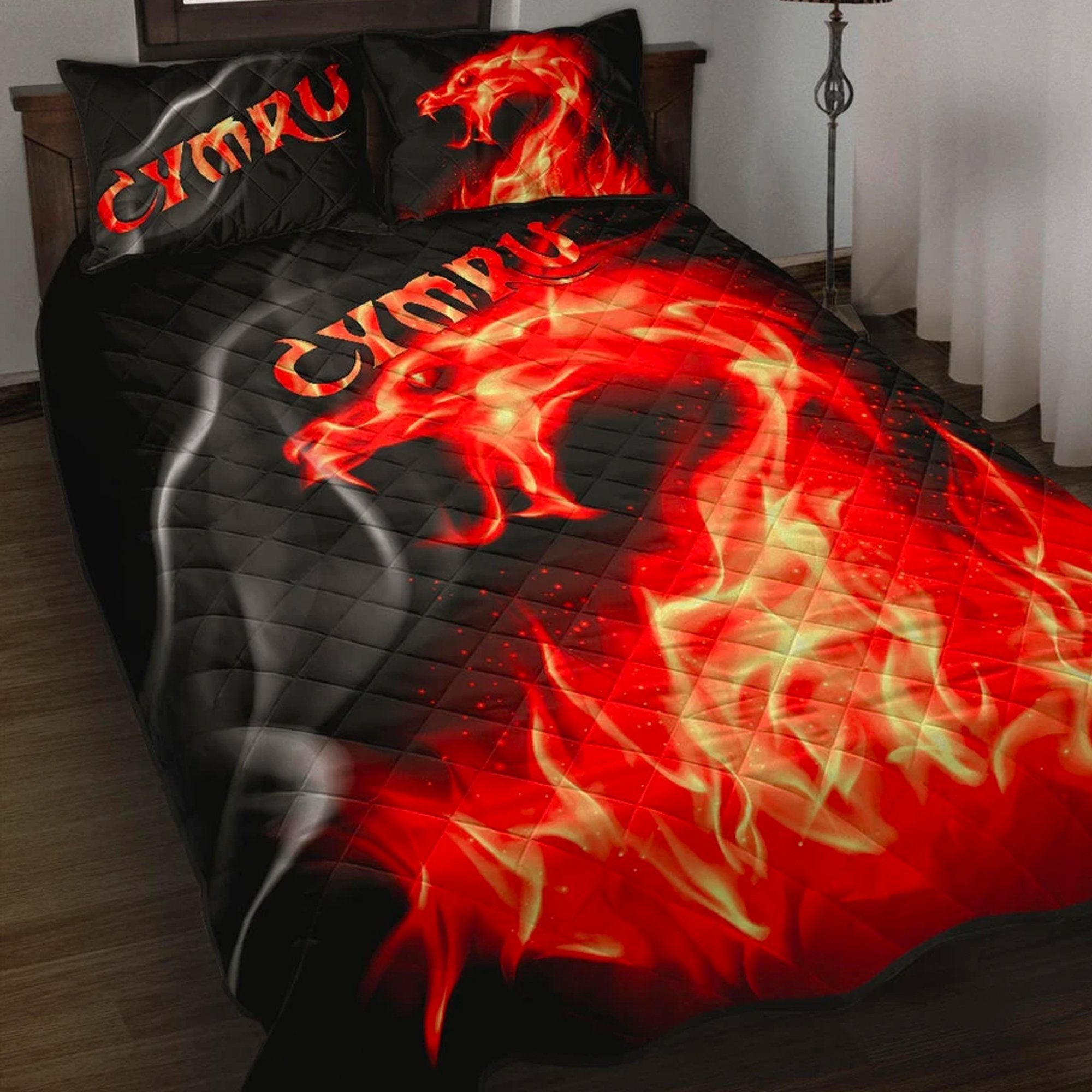 wales-quilt-bed-set-cymru-flame