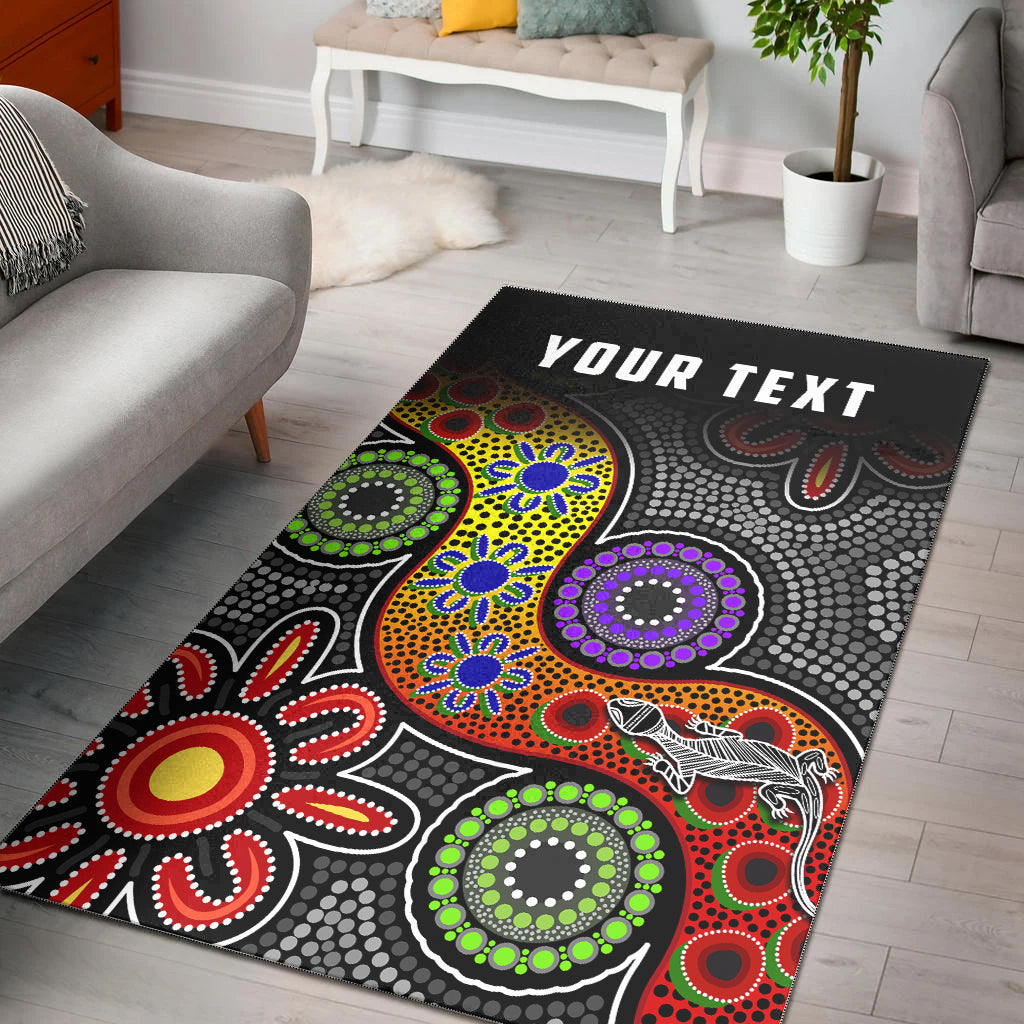 custom-personalised-all-stars-christmas-area-rug-indigenous-dreamtime