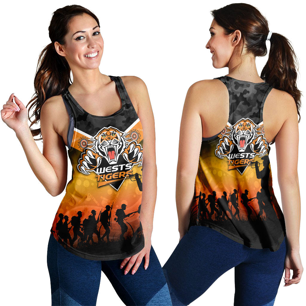 Wests Tigers Anzac Day Indigenous Art Women Tank Top