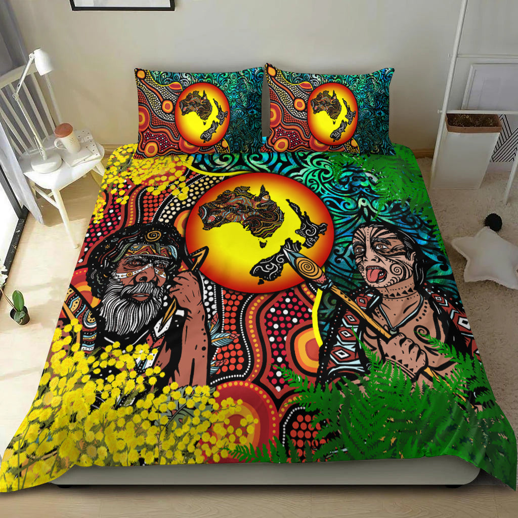 Australia Aboriginal Kangaroo Combine New Zealand Maori Kiwi Bird Bedding Set - LT2