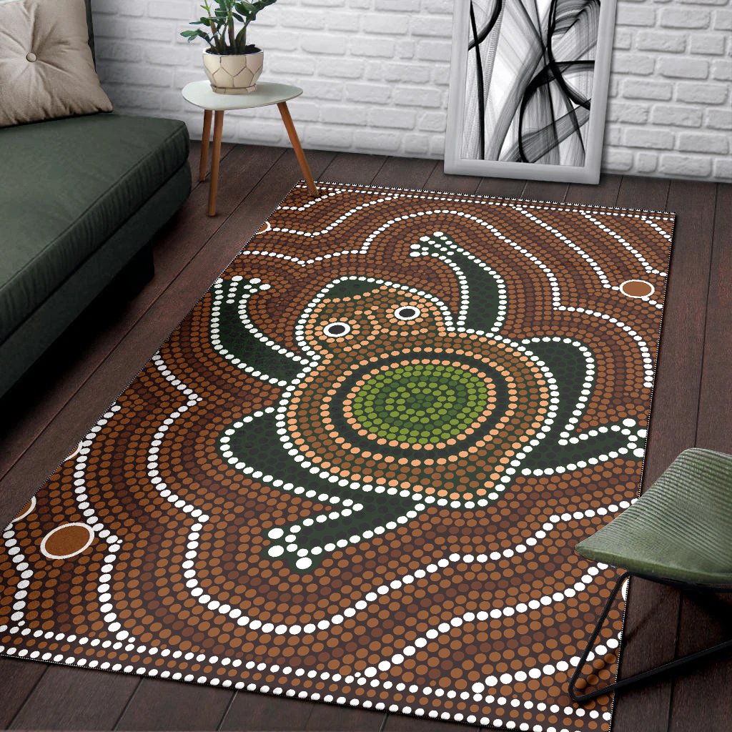 aboriginal-area-rug-dreamtime-frog-aboriginal-style