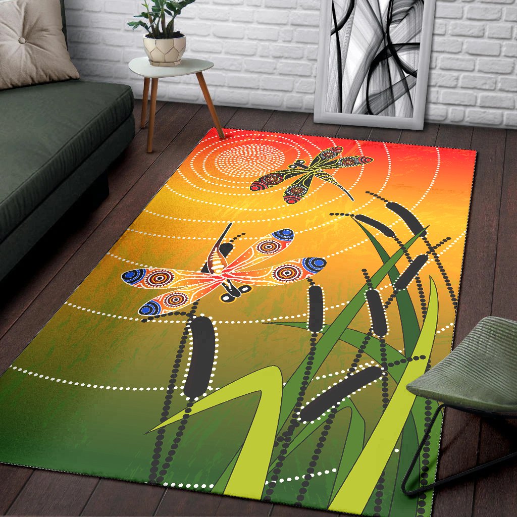 aboriginal-area-rug-dragonfly-aboriginal-style