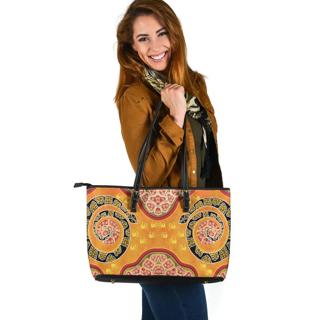 leather-tote-bag-aboriginal-unique-style-snake-orange-color-2021