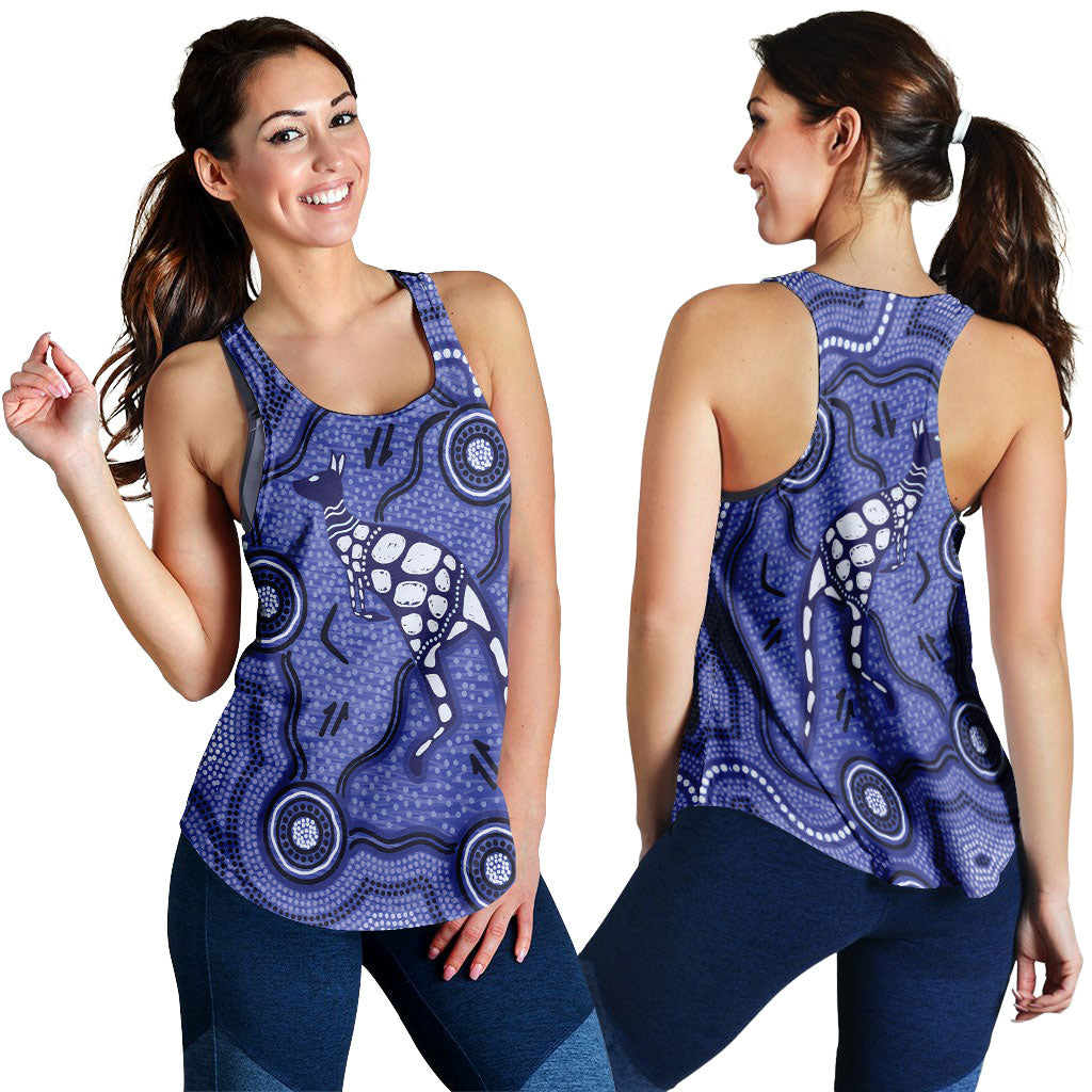 aboriginal-kangaroo-painting-purple-women-tank-top