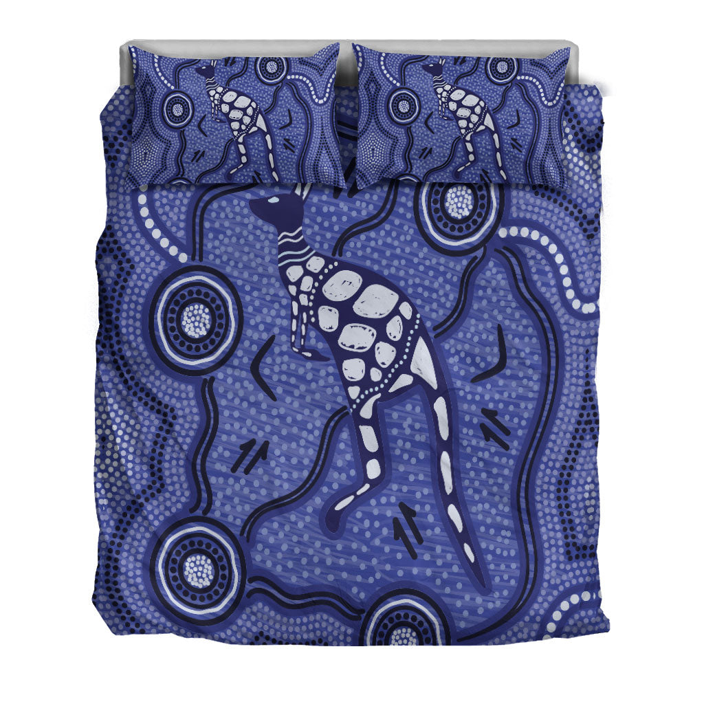 aboriginal-kangaroo-painting-purple-bedding-set