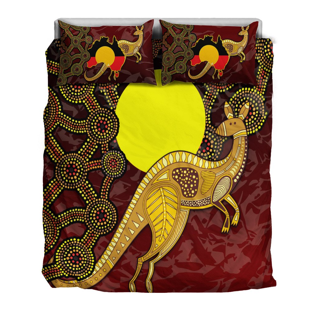 bedding-set-australia-aboriginal-flag-and-kangaroo